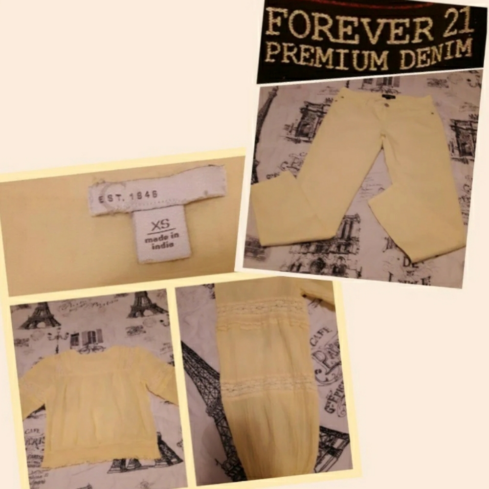 SOLD in Bundle-Forever21 Jeans Sz 28 Cato Top - XS